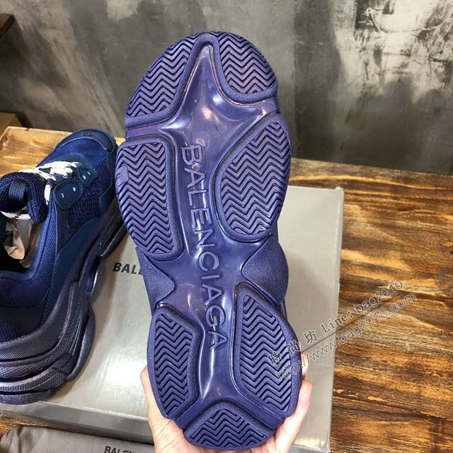 Balenciaga經典款男女鞋 巴黎世家頂級版本Triple S透氣3M反光姥爹復古運動鞋 Balenciaga情侶款老爹鞋  hdbl1175